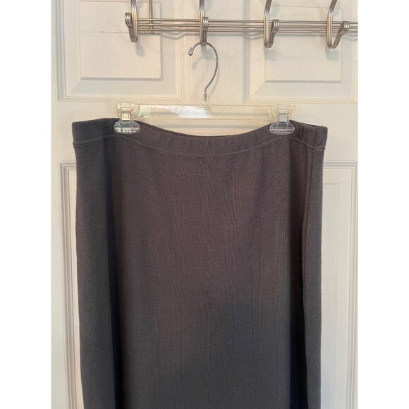 Vintage Positive Influence Grey Wool Blend Long Pull On Maxi Skirt XL - Picture 2 of 7